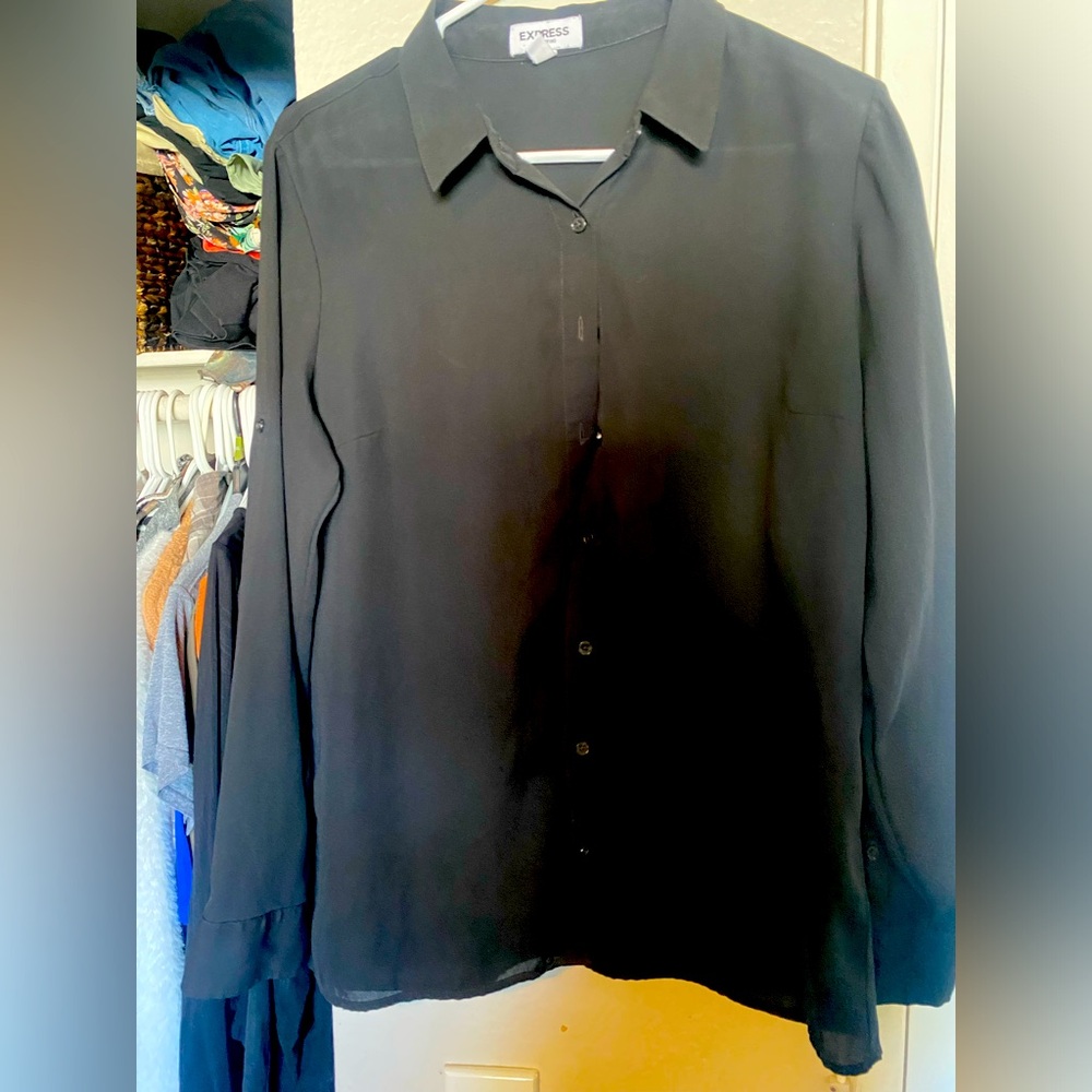 Express Sheer Button Down - image 1